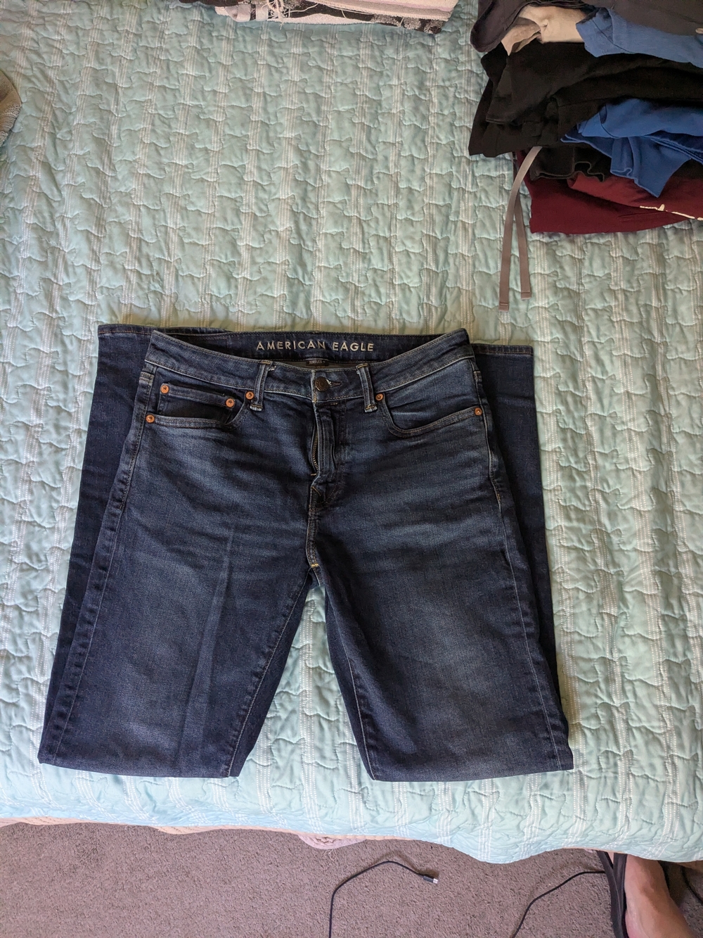 American Eagle Outfitters Women’s Dark Blue Slim Jeans